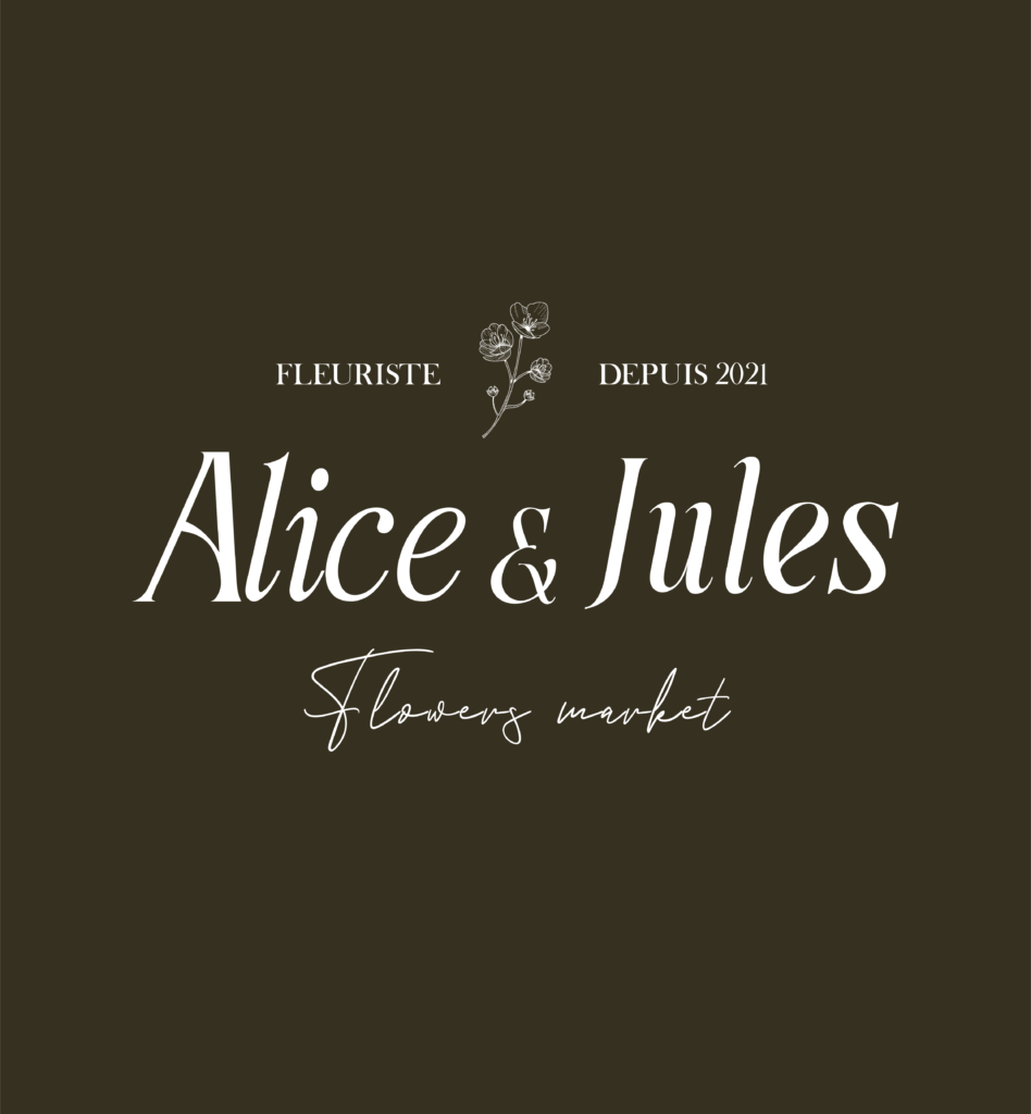 Logo fleuriste Alices & Jules