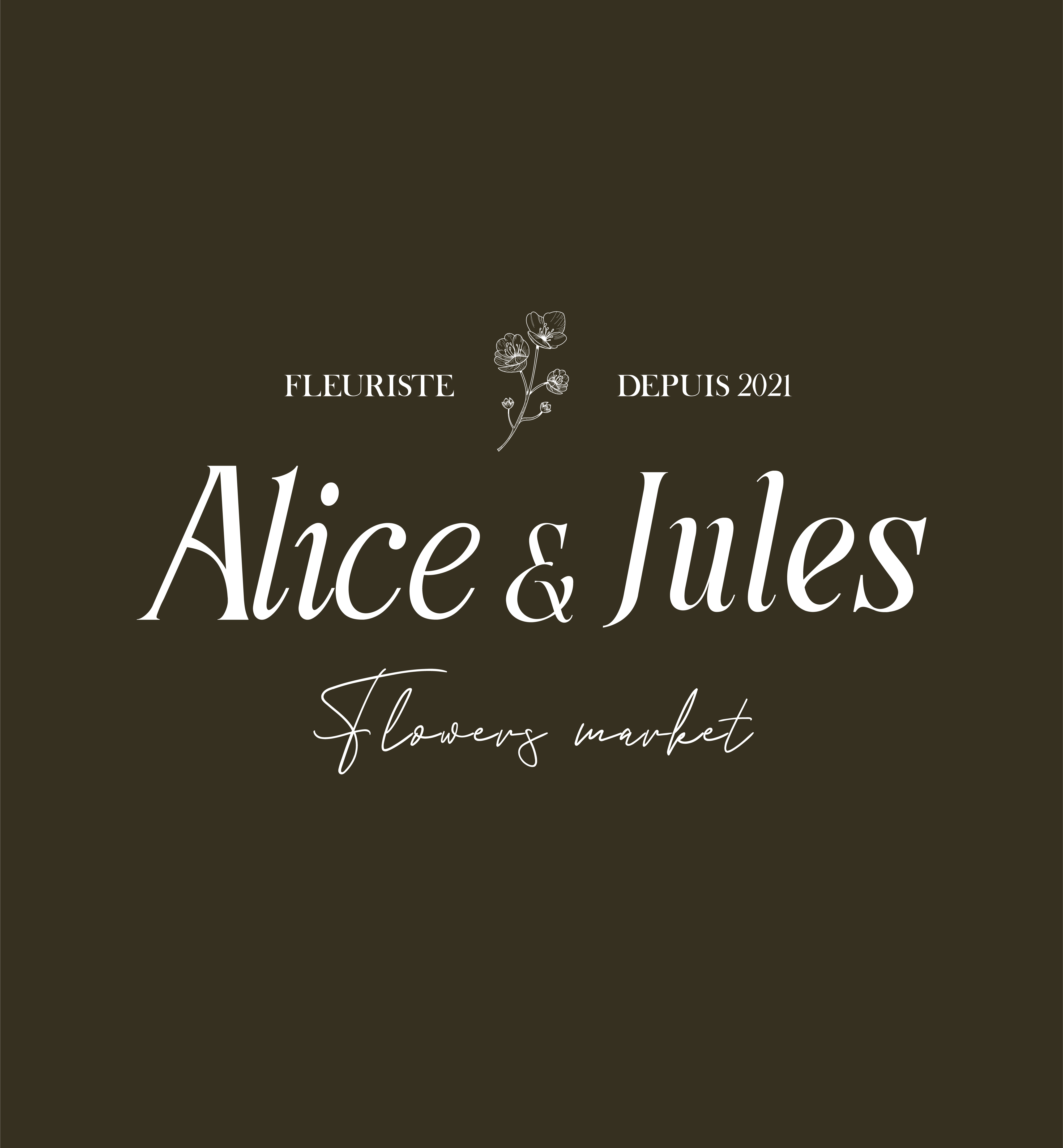 Logo fleuriste Alices & Jules