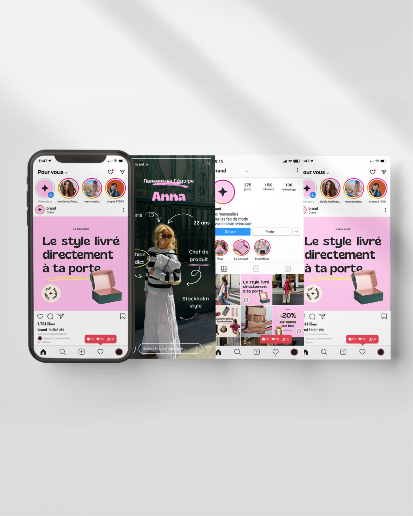 Compte instagram girly et fun